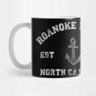 Roanoke Island, North Carolina Vintage Nautical Anchor Retro Mug